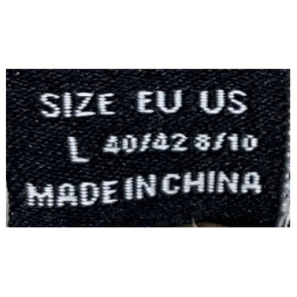 Y2K Denim Mini Skirt with White Bow Detail – Size L (US 8/10) - Picture 5 of 5